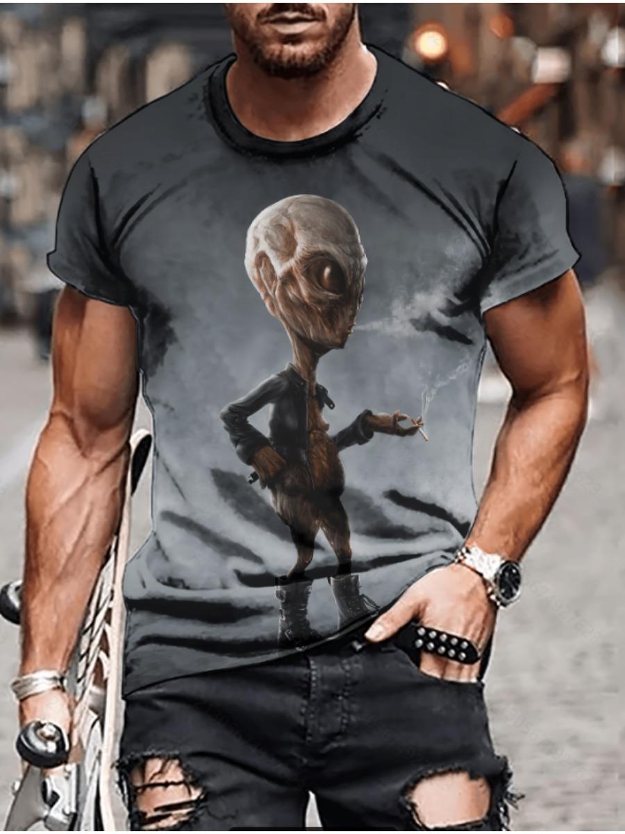 

Футболка свободного покроя с 3D-принтом для мужчин, летняя, для развлечений, в стиле хип-хоп, удобная для мужской одежды 6XL