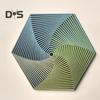 3D Printed Fractal Fidget Hexagon Stress Anxiety Relief Desk Spinning Toy Kids Adults Pocket Size Travel Colorful Spiral Hexagon Sensory Toy