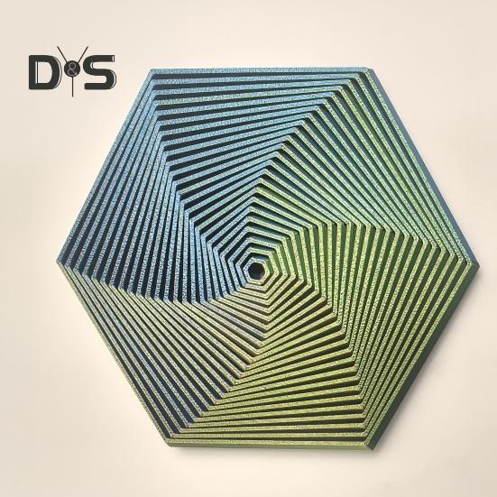 3D tištěná fraktální fidget šestiúhelníková senzorická hračka pro děti a dospělé s šestiúhelníkovým motivem, spirála, šestiúhelníková senzorická hračka