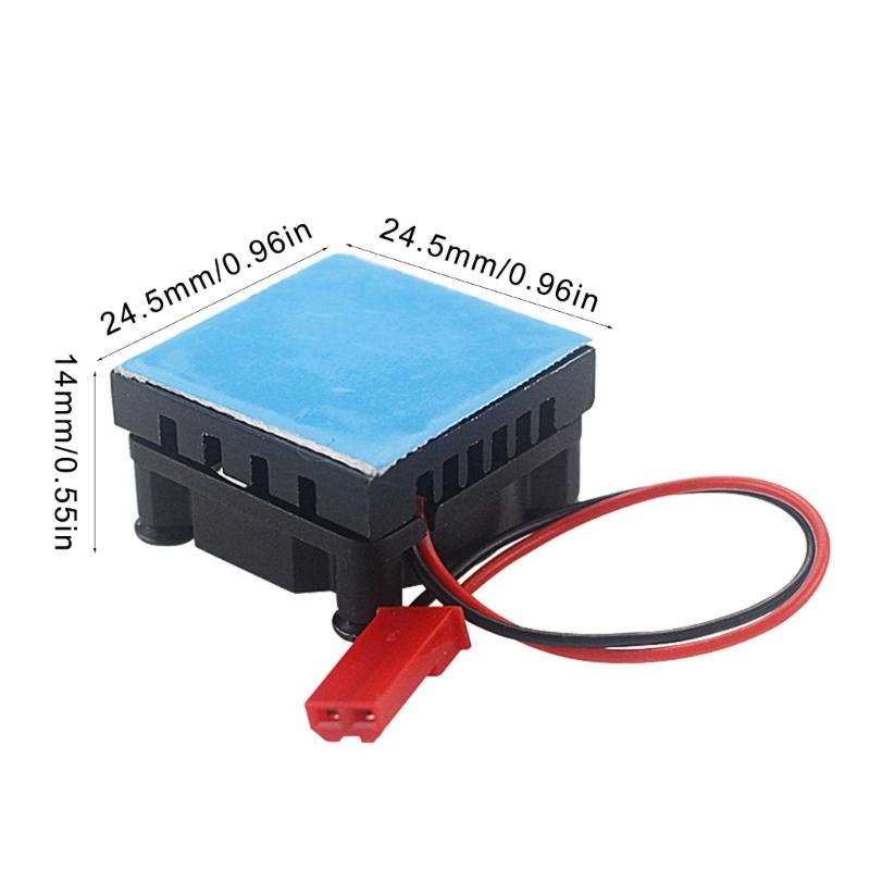 Brushless CPU Cooling Fan With Aluminum Heatsink Silicone Pad Heat Dissipation Fan For RPI 4B/3B+ Development Board