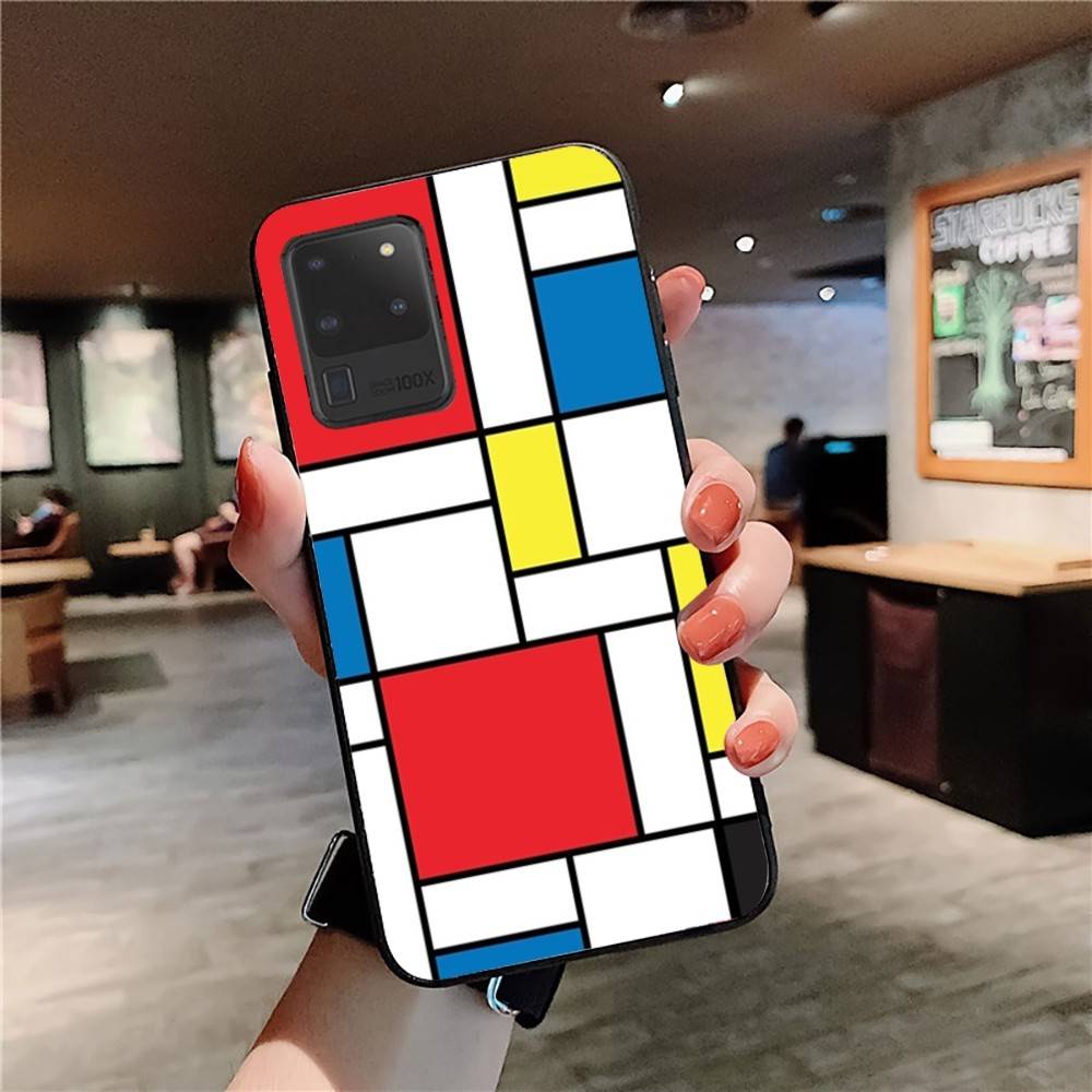 Pattern Abstract Piet Mondrian Phone Case For Samsung S 9 10 20 21 22 23 30 23 24 Plus Lite Ultra FE S10lite Funda