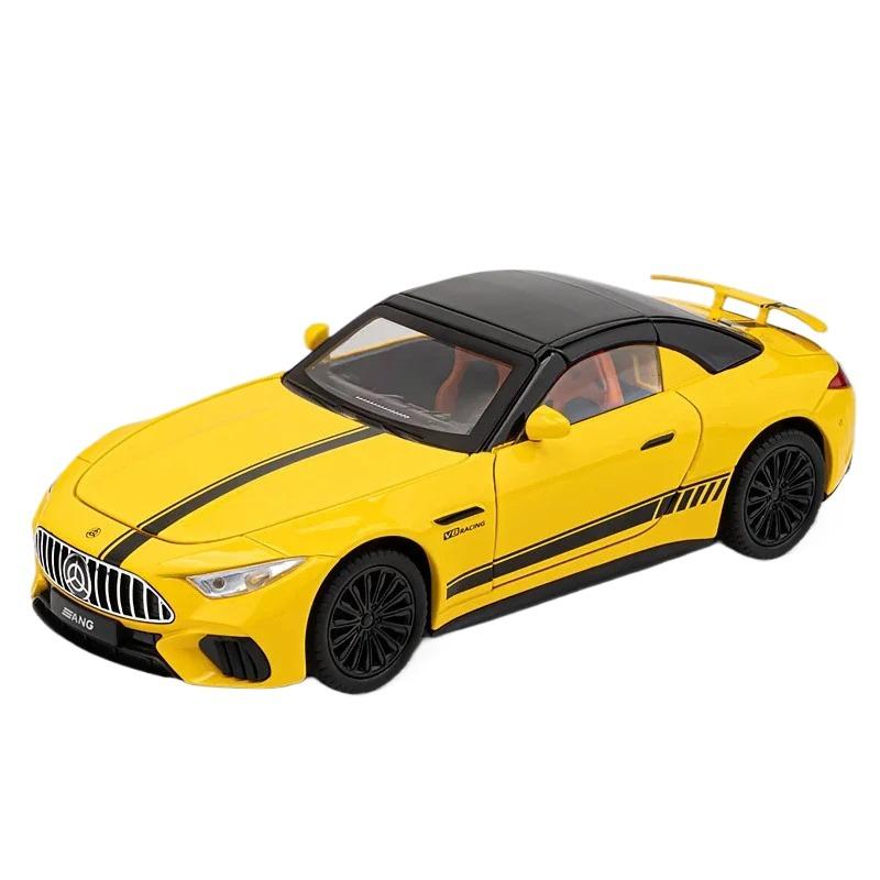 

1/22 Mercedes-Benz SL63 Sports Car Alloy Scale Car Model Diecast Metal Sound and Light Collection Children Toy Miniature Car Vehicle жёлтый