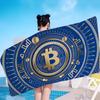 Popular Logo Bitcoin Microfiber Beach Towel Absorbent Quick Dry Soft Yoga Swimming Resort Mountain Climbing Towel