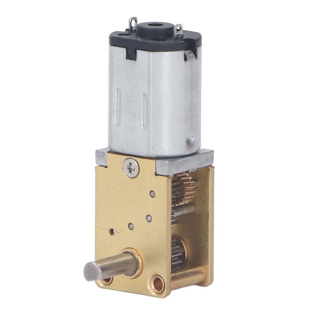 DC 12V Worm Gear Motor Low Speed Single Shaft Micro Brushed Reduction Motor with Fixed Seat 1218‑N20 136RPM 1:118