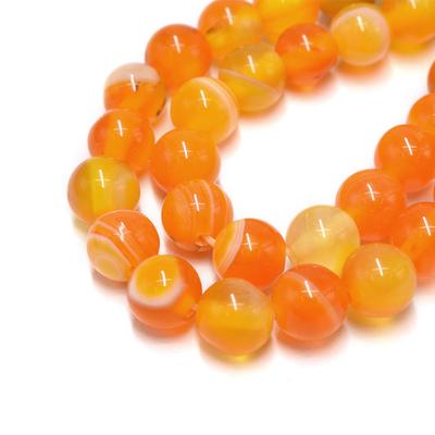 Letný oranžový pásik s pásikmi Onyx achátové korálky 4-12 mm voľné korálky z drahých kameňov na výrobu šperkov Náhrdelník Náhrdelník DIY módne doplnky