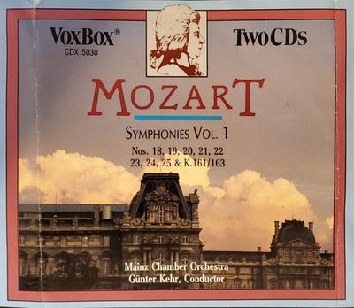CD GUNTER KEHR(CON) - MOZART/ SYMPHONIES VOL.1  CDX5030 VoxBox 1991 US Classical Used