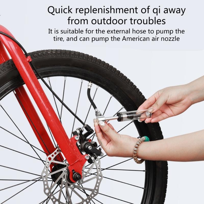Mini Bike Pump Fit Presta & Schrader 120PSI Includes Mount Kits Lightweight Bicycles Tire Pump for Road Mountain Bikes