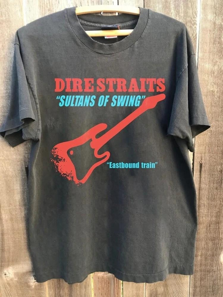 DIRE STRAITS SULTANS OF SWING БАНДА УГОЛЬНЫЙ УНИСЕКС ФУТБОЛКА S-5XL Унисекс Футболка S
