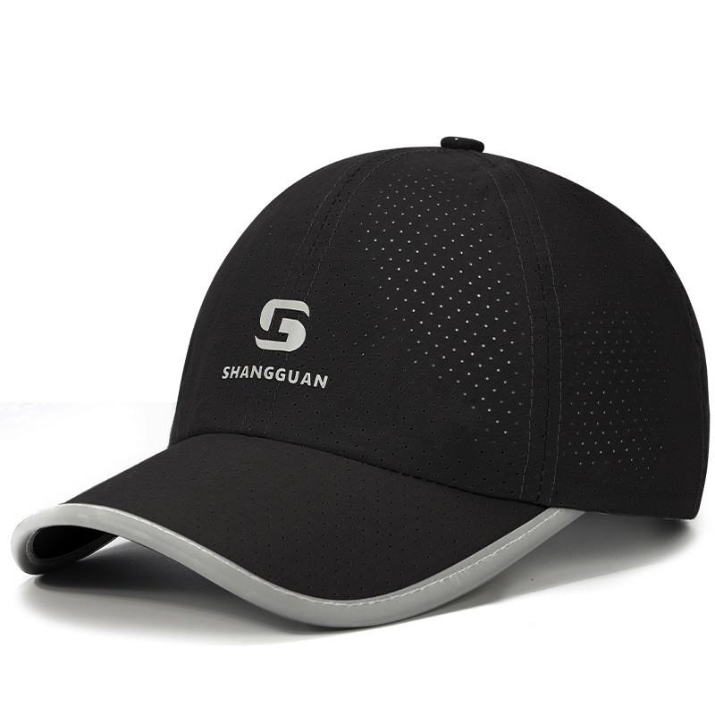 

Baseball Cap Fully Perforated Reflective Sun Hat Outdoor Sports Logo Breathable чёрный