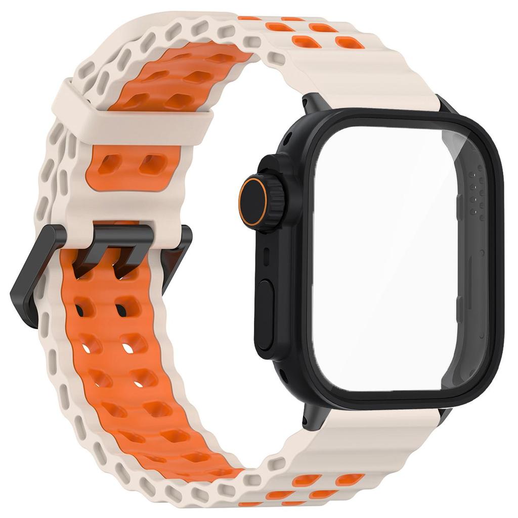 Marine Strap+PC Case for Huawei Watch Fit4 4 Pro Two-tone Strap Ghange To Ultra Cover for Huawei Fit 3 Smartwatch Accessories