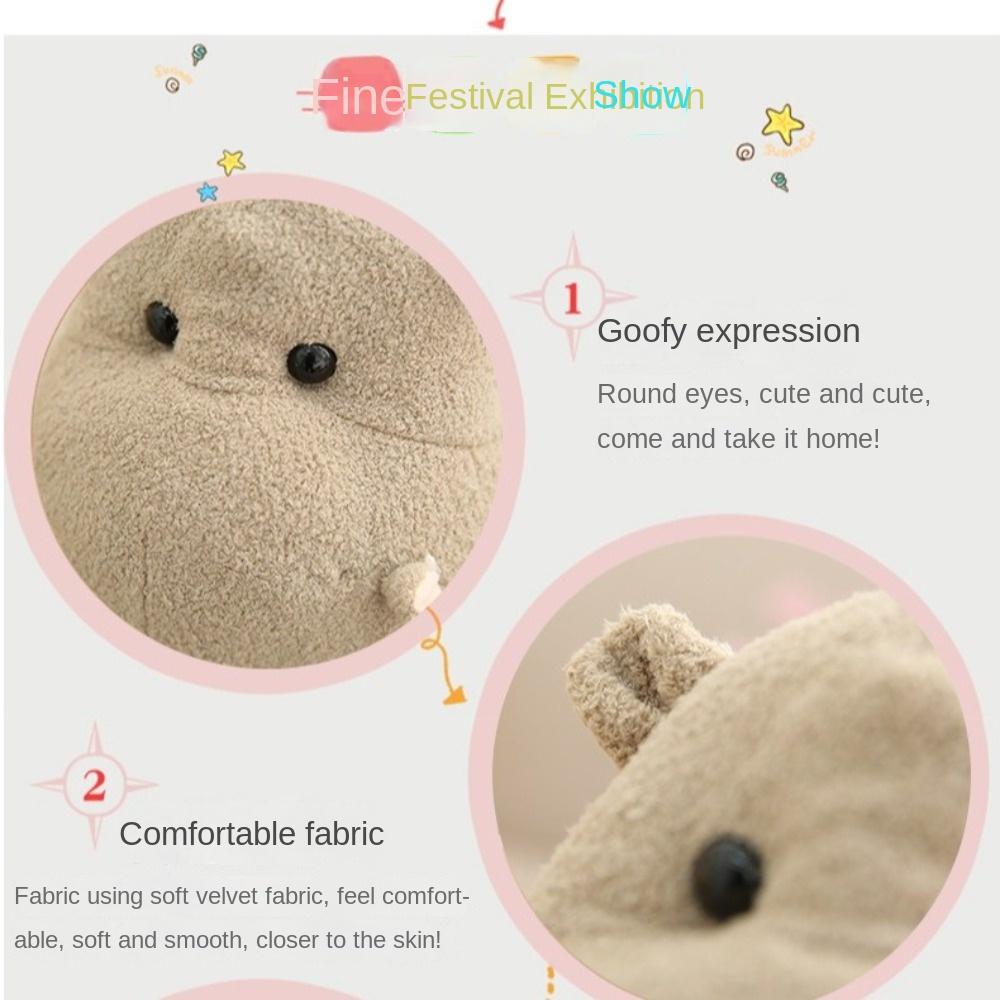 Baby Hippo Stuffed Animals Toy Soft Cushion Pillow Kawaii Plush Doll  Christmas Gift