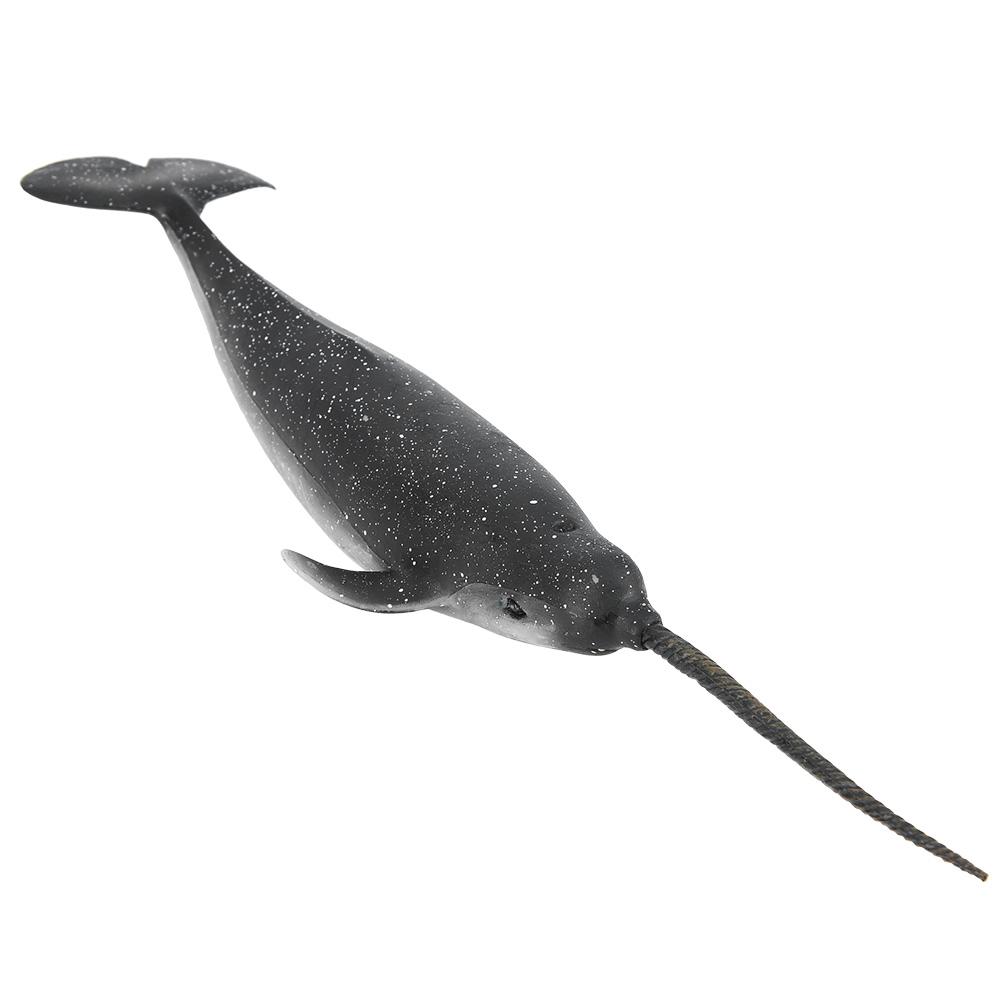 Solid Plastic Narwhal Figurine Ocean Animal Model Kid Children Educational Toys