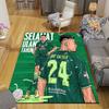 1pc Moroccan Football Player Rug, Office Carpet Indoor Outdoor Entrance Doormat, Non-Slip Soft And Comfortable, Living Room. DT70704