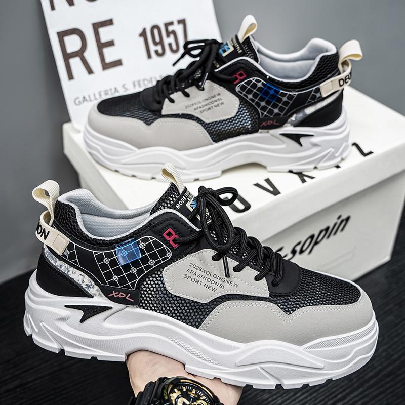 Fashion Men's Shoes Summer Breathable Soft Sole Comfortable Casual Sports Running Shoes Fashionable Low Top Work Shoes Walking Shoes