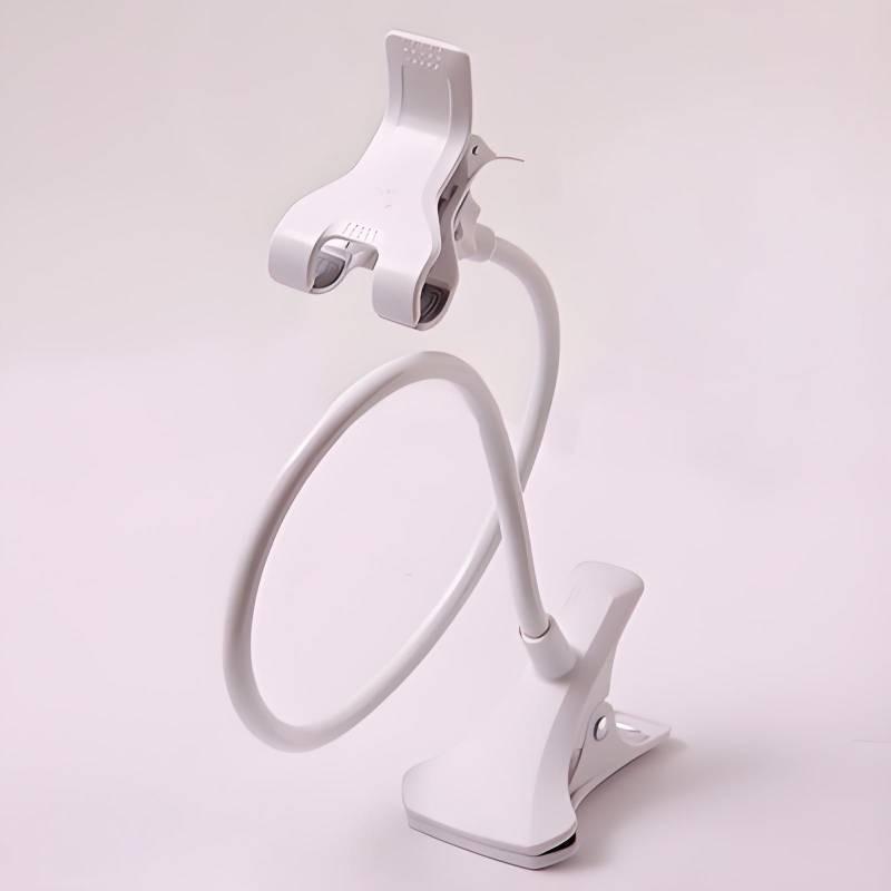 

Adjustable Bedside Phone Mount For Smartphone And Tablet Viewing On Bed Or Table білий