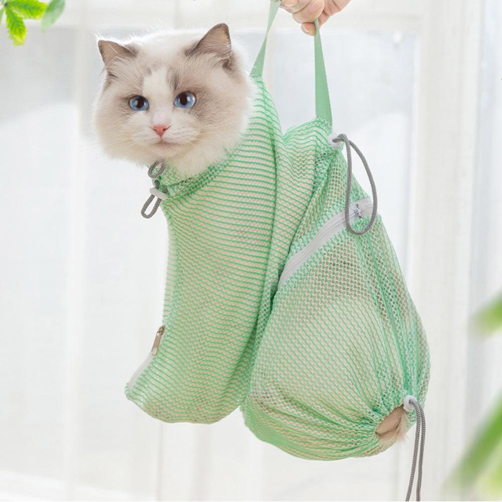 Restraint Mesh Pet Wash Bags Prevent Scratching Cats Bathing Net Pouch  Beauty