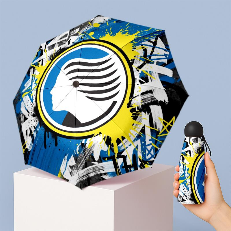 Atalanta FC Mini 5 Fold Pocket Umbrella Compact Lightweight Anti UV Rain Sun Protection Umbrella Portable Travel Umbrella