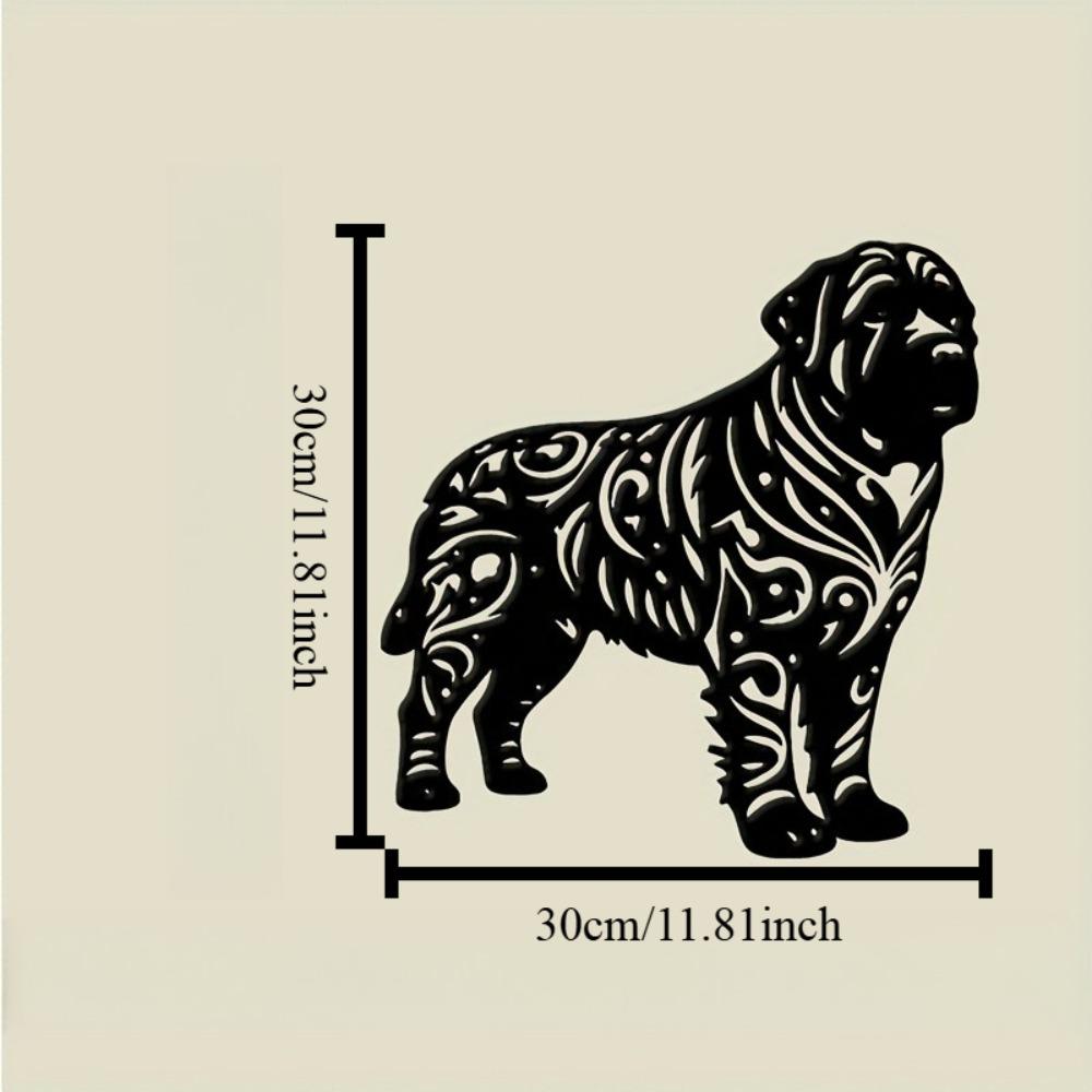 

Shar Pei Dog Metal Wall Sculpture Black Iron Art Outdoor Decor Pet Lovers Housewarming Gift Durable Home Decoration 12in