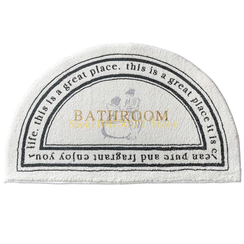 Semicircle Non Slip Entrance Doormat Quickly Dry Absorbent Bath Mat Rug Toilet Carpet for Home Bedroom Kitchen Bathroom top sale