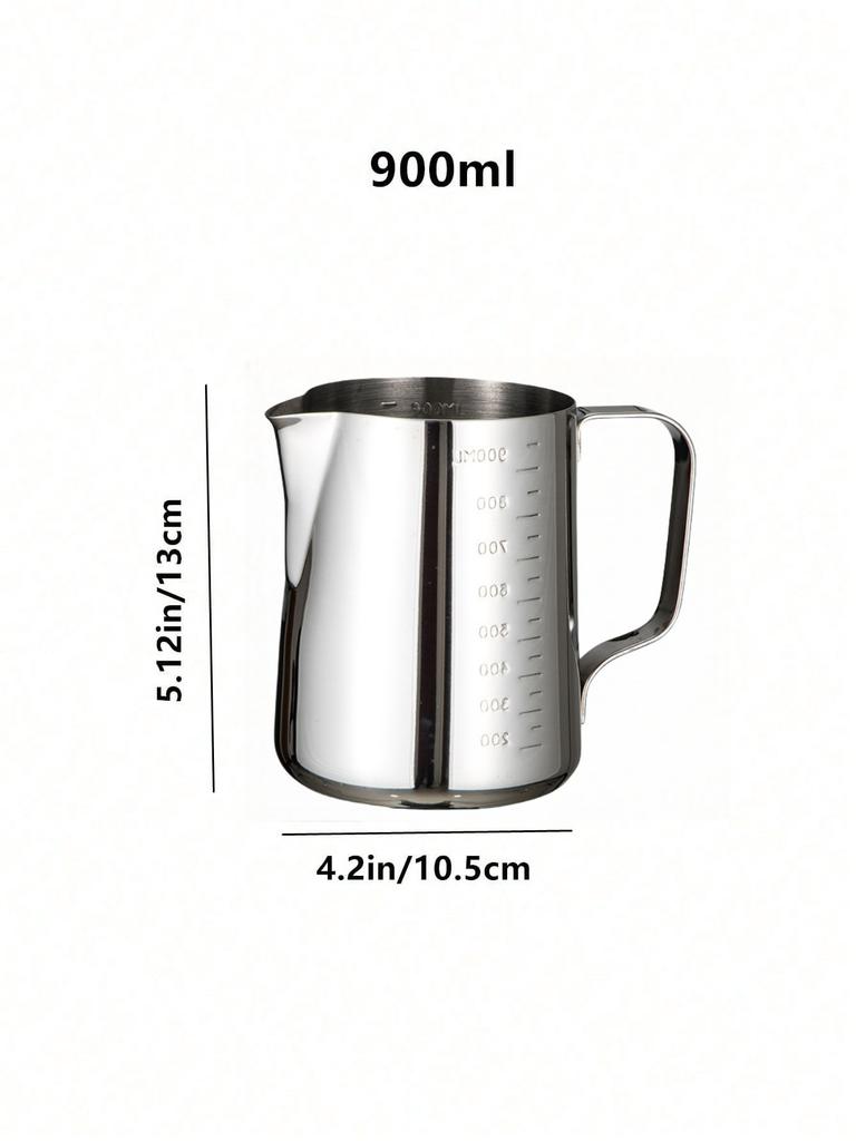 Stainless Steel Milk Frothing Jug Silver Frother Coffee Latte Container Metal Pitcher Barista Cup