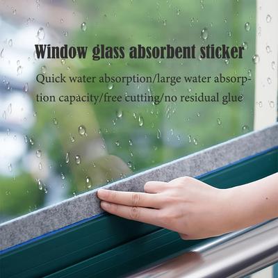 1 Rouleau d'Autocollants en Feutre Auto-adhésifs pour Fenêtres et Portes - Ruban Anti-condensation, -like Coussinets en Feutre pour Rebords de Fenêtre en Verre, Facile à Installer/Retirer