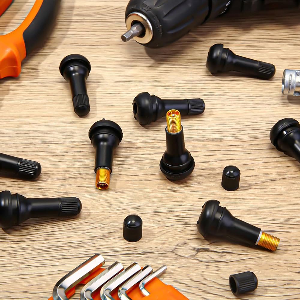 DFsucces Tubeless Tire Rubber Valves Set of 8 Tire Air Valves for Automotive, Waterproof,