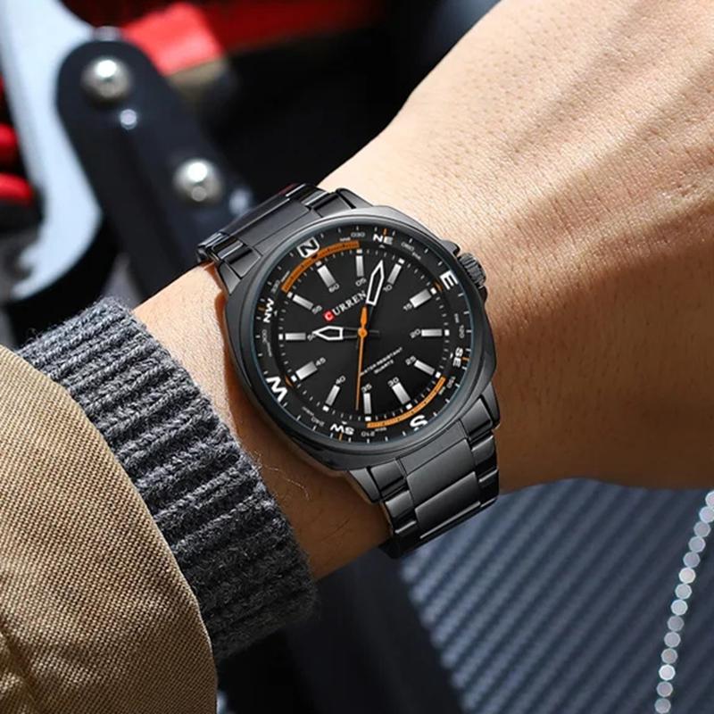 CURREN Classic Business Casual Quartz Watch for Men Stainless Teel Sport Waterproof Male Watches Clock