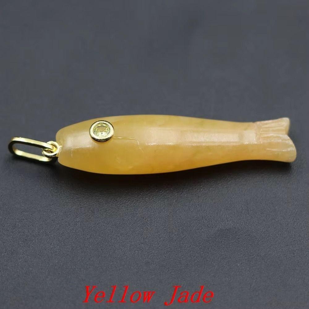 1Pcs Natural Stone Sardine Fish Pendant DIY Jewelry Crafts Supply for Handmade Jewelry Crafting