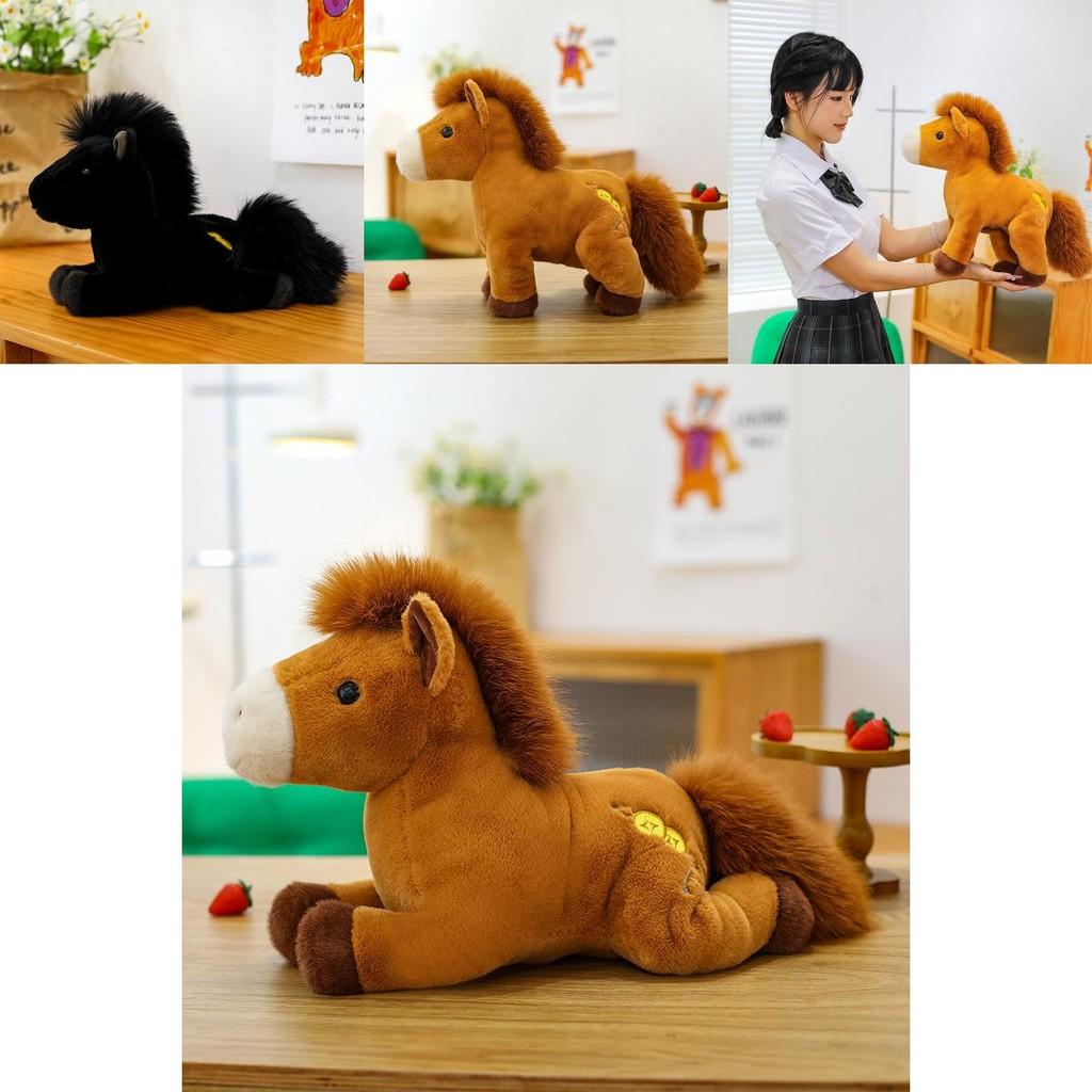 Plush Pony Toy With Pp Cotton Filling Soft Cuddle Pillow For Kids And Birthday Gift