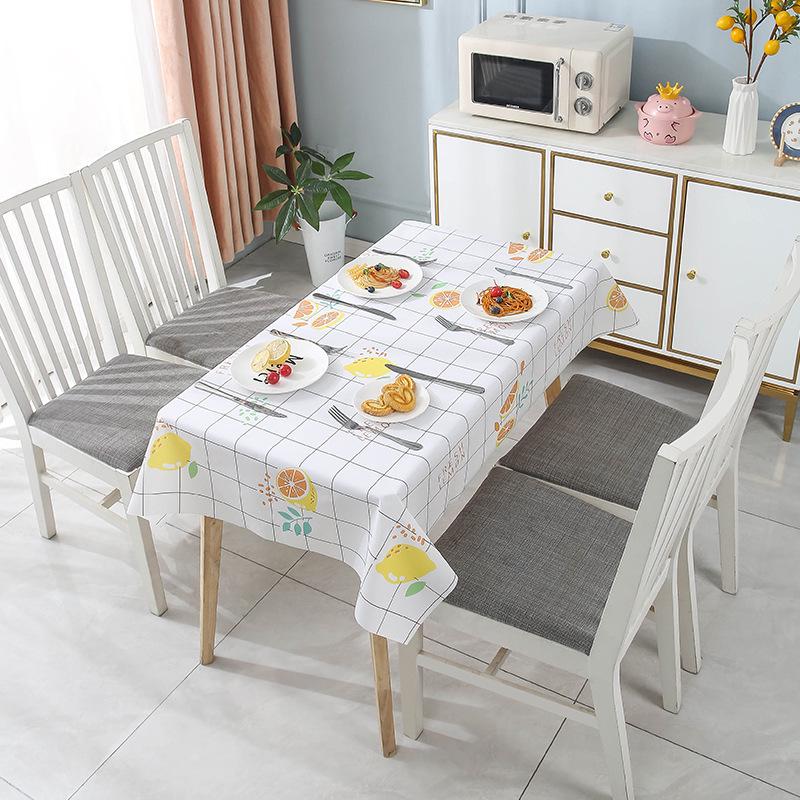 Waterproof & Stain-Resistant Plaid PEVA Tablecloth for Dining or Stall Use