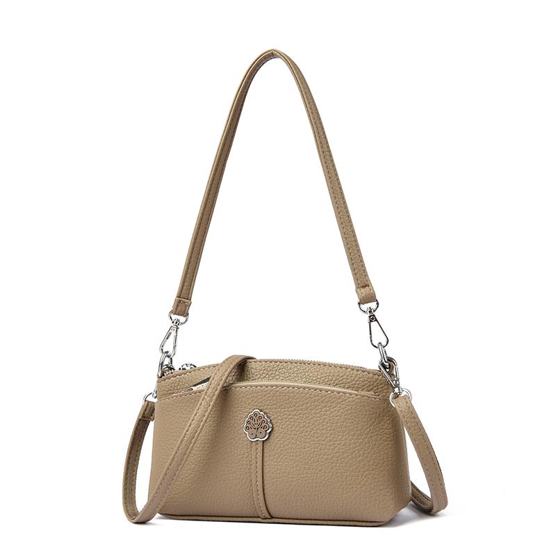 New Women'S Shoulder Purse Bag Fashion Atmosphere Crossbody Messenger Bag Women'S Small Mother Handbag Soft Leather Bags