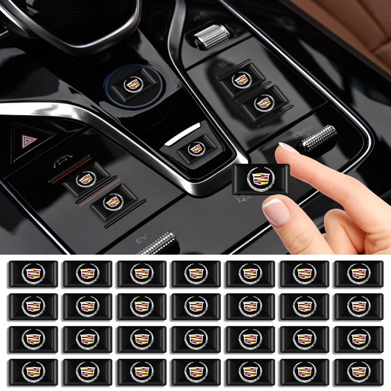 10x Decorazioni Piccole Adesive 3D in Resina per Esterno/Interno Auto Decalcomania per Logo Cadillac Escalade CTS ATS SRX XTS XT5 STS CT5 CT6 BLS XLR
