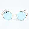 What Say Circle Gold Frame Sunglasses with Colored 14 Trendy UV400 for Men and Includes Soft and Hard Cases Lenses, Colors, Protection, Women, (Light