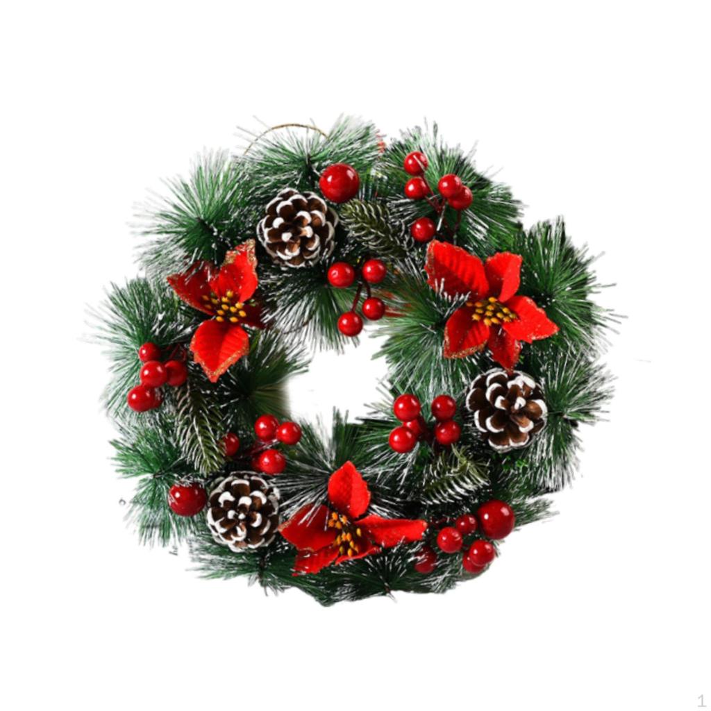 Artificial Christmas Wreath Party Decoration Garland 32cm Front Door Xmas