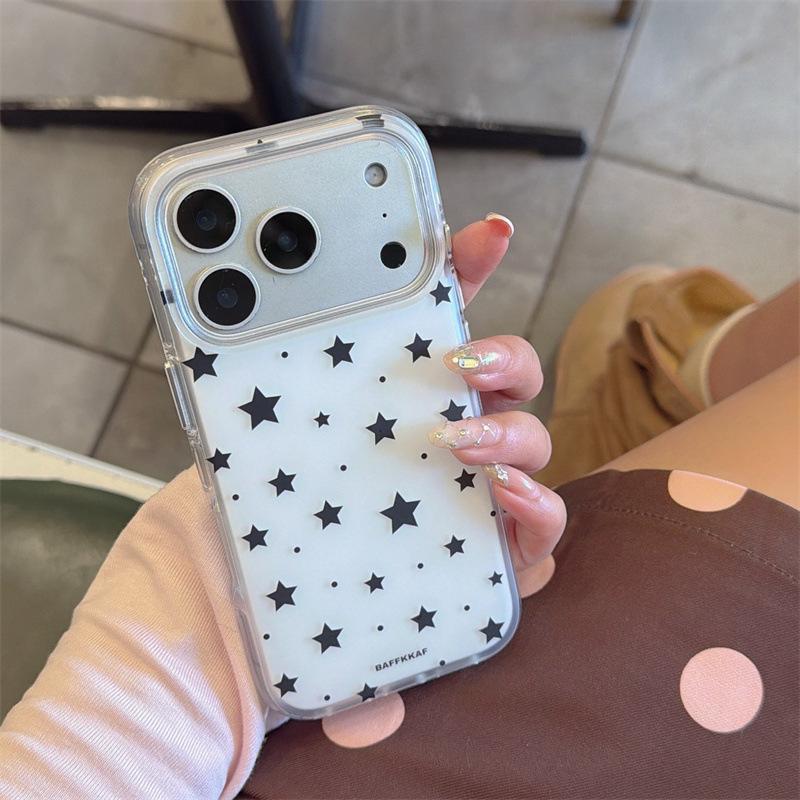 Premium Full-Screen Star Polka Dot Case for iPhone 17/16 Pro Max/15/14 iPhone 17 Pro Max