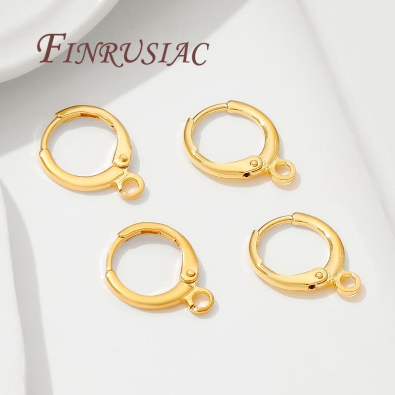 15mm 18K Gold Plated Earrings Accessories,Earrings Hooks Earwires,Earrings Hoops For DIY Jewelry Making Supplies