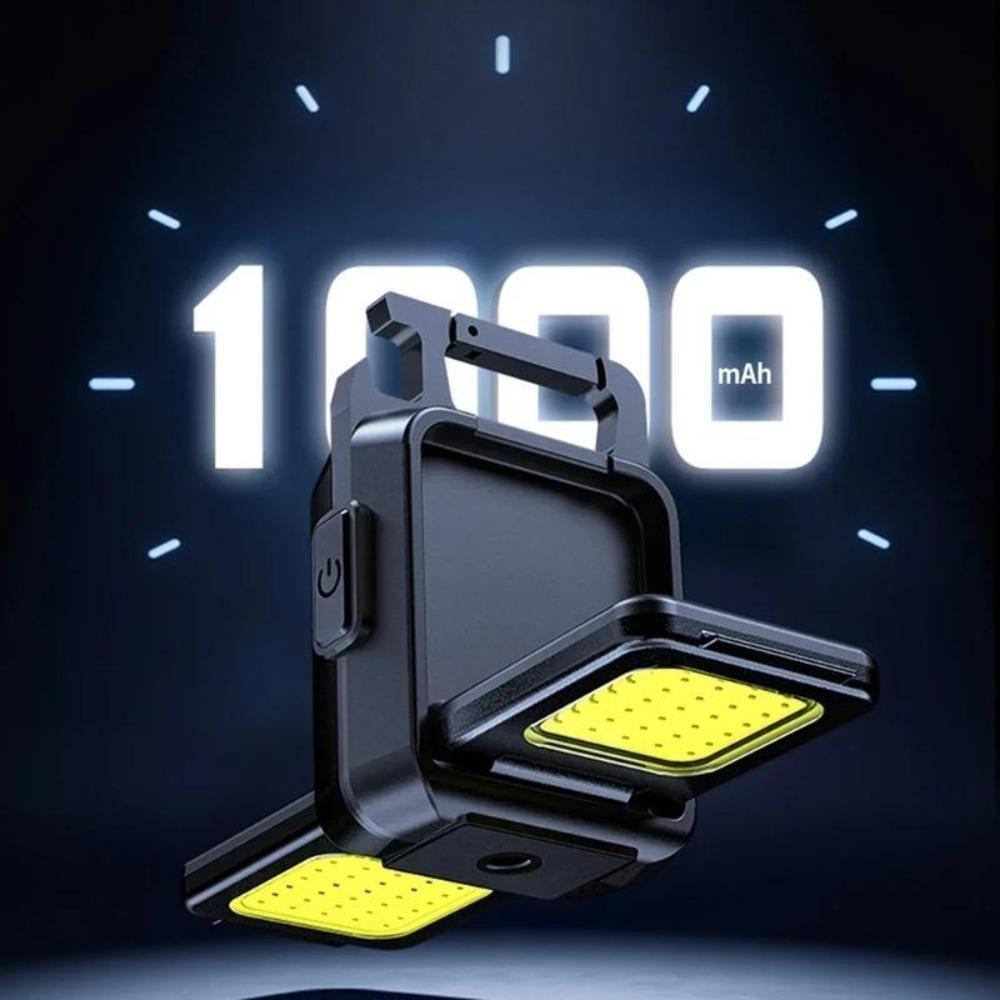 40W Kleine LED Taschenlampe Schlüsselanhänger Licht USB Wiederaufladbare Taschenlampe Arbeitslicht Multifunktional Tragbar COB 90 ° Drehung Camping Laterne
