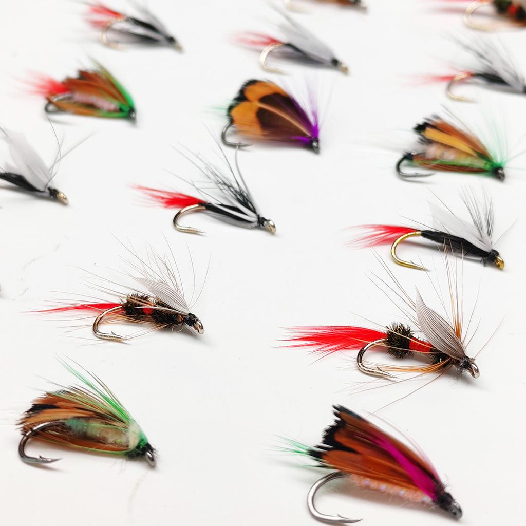 9Pcs-3 Boxs Bundle Fly Fishing Flies 3 different styles Wet Flies Bait for Flishing Trout/carp Artificial Lure Accessories (with Flies Box)