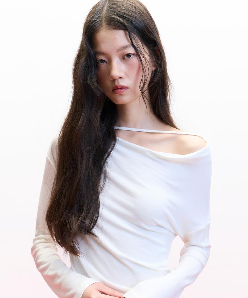 HAE BY HAEKIM [Atelier] Strap Drape Top_White