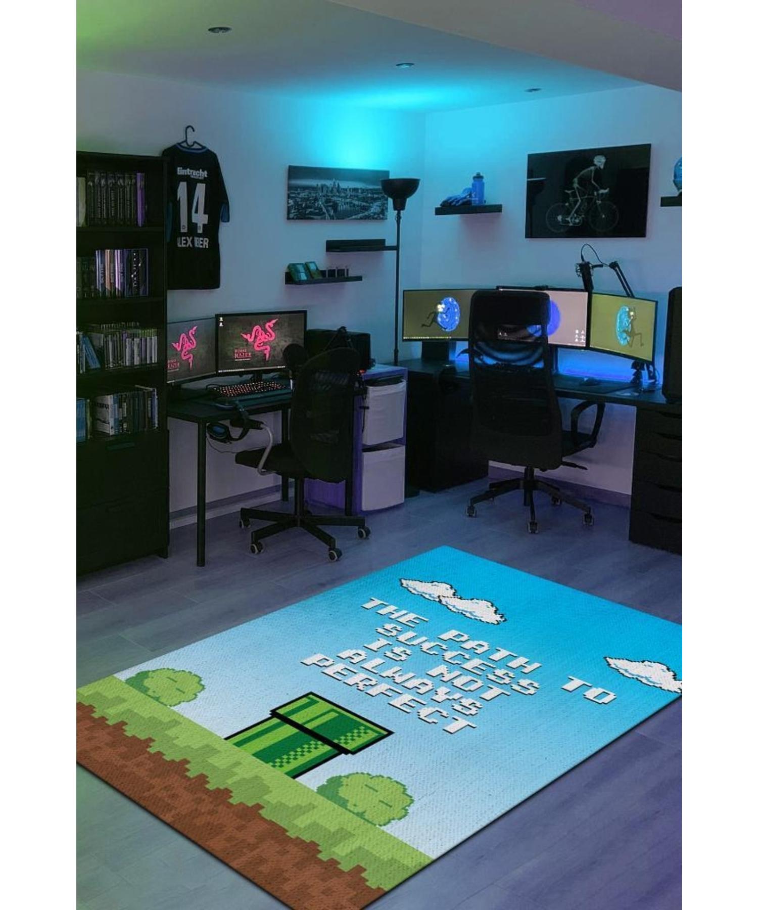 

The Path Cotton Woven Based Washable Non-Slip Gamer Rug
