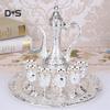 SW 8 Teile/satz Retro Zink-legierung Wein Tasse Wasserkocher Tablett Kit Hause Hochzeit Decor Container
