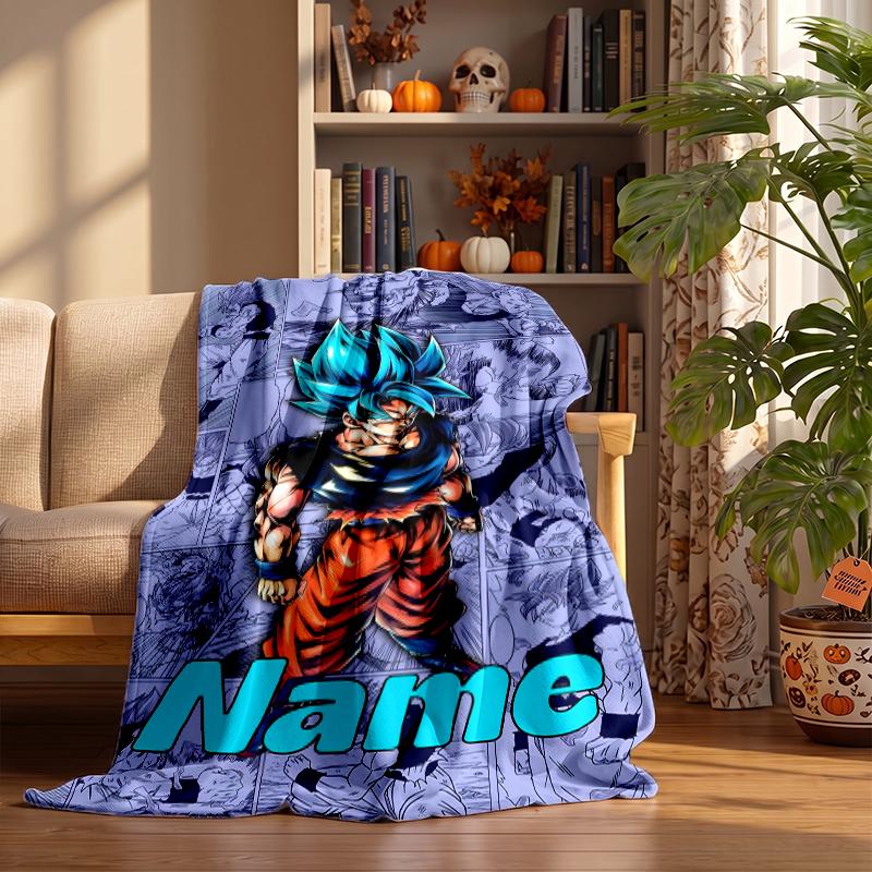 Dragon Ball Custom Flannel Blankets Soft Warm Cozy Throws for Home Decor Holiday Gifts