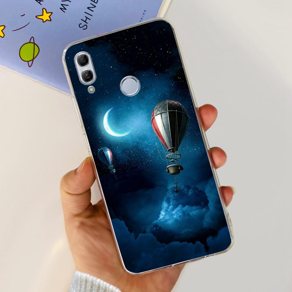 For Honor 10 Lite HRY-LX1 Case Luxury Flower Love Soft TPU Silicone Clear Cover For Huawei Honor 10Lite 6.21" Phone Case Fundas
