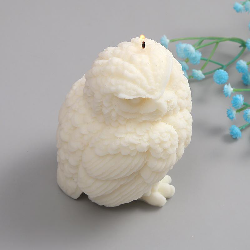 Large Owl Silicone Molds 3D Cute Owl Scented Candle Soap Plaster Crafts Resin Mold DIY Animal Decorative Art Making Tools