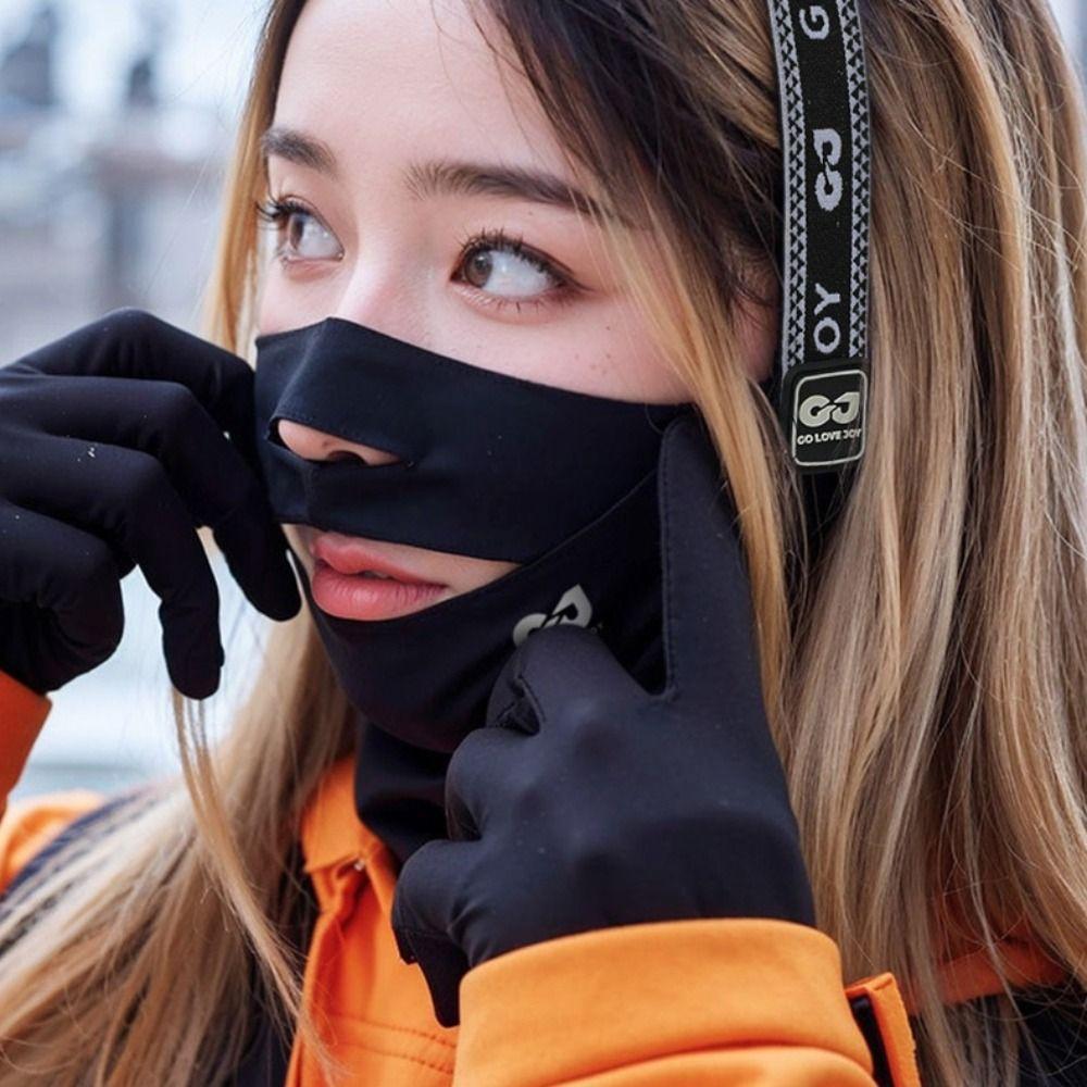 Bib Skiing Mask Earmuffs Winter Riding Mask Soft Pullover Collar  Male