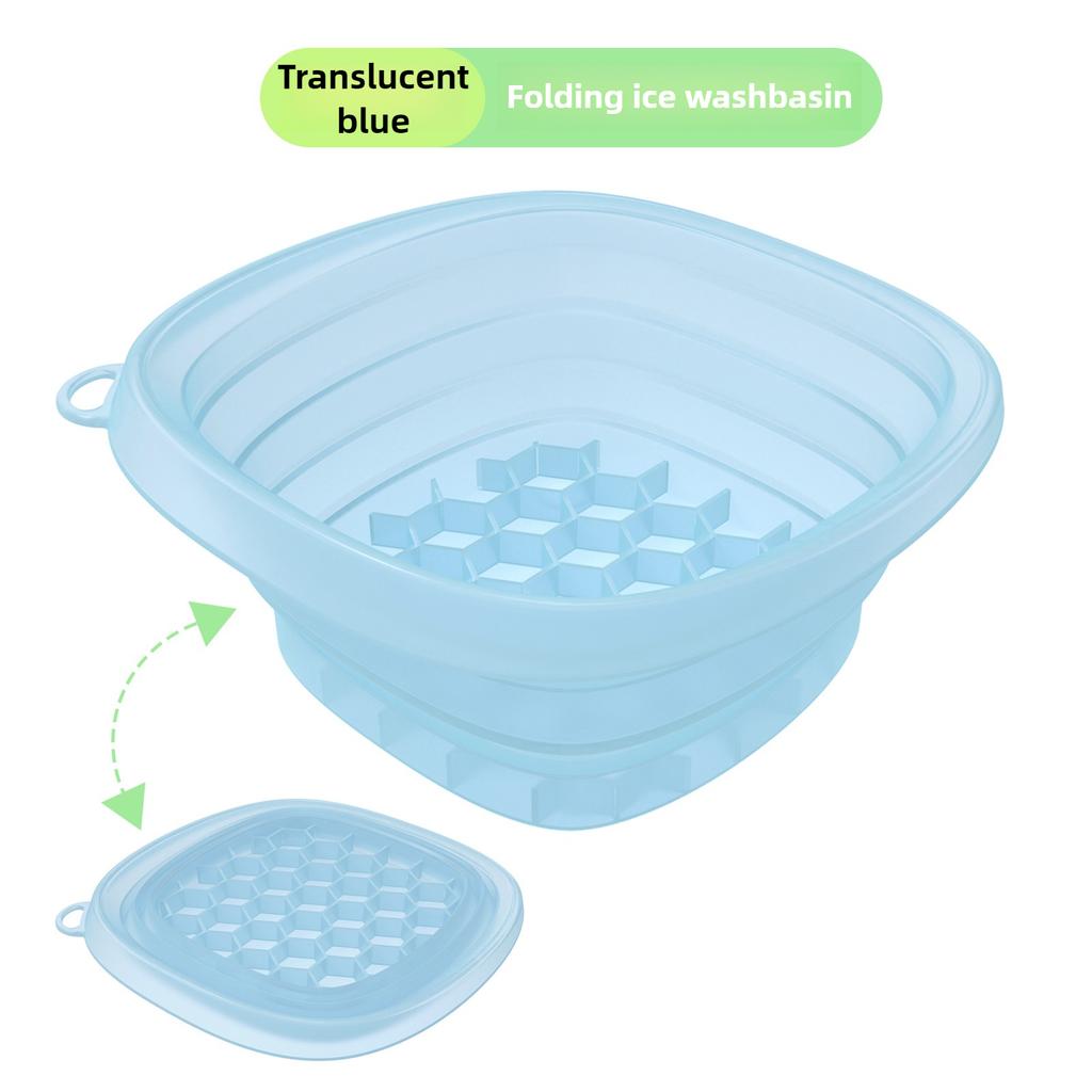 Collapsible Silicone Face Ice Bath Tray Cold Therapy for Facial Puffiness Portable Cryo Skin Tool Travel Beauty Bowl Facial Tool
