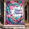 Ocean Mermaid (329) Theme Custom Tapestry Personalized Custom Name Text Wall Hanging Tapestry Home Decor Background Cloth