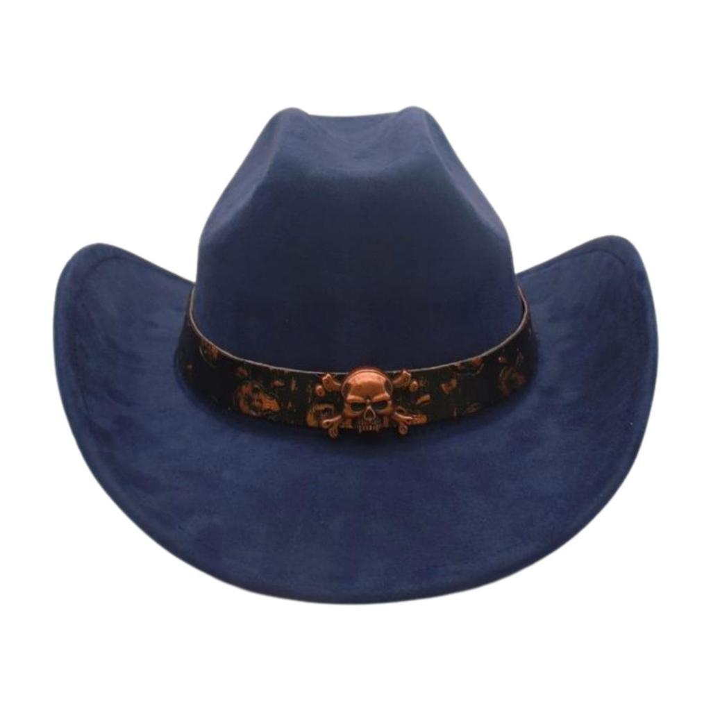 Foreign Trade  Tourism Top Hat Niche Western Cowboy Hat Niche Ethnic Style Skull Stage Dance Performance Hat