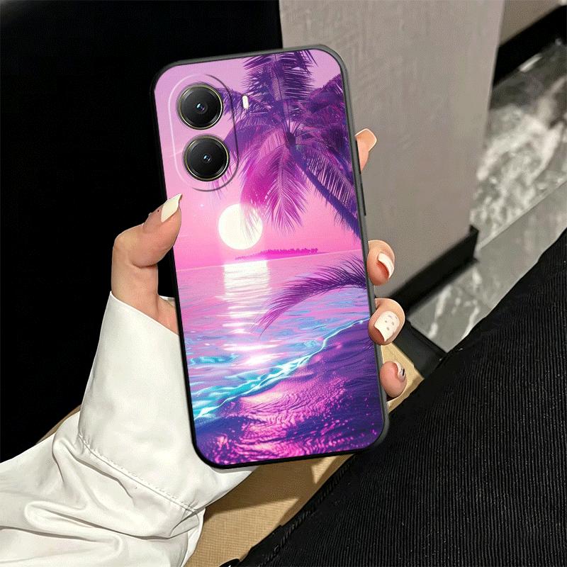 Pink Sunset Beach Dreamy Scenery Soft Phone Case for Xiaomi Poco X5 X6 X7 X8 Pro Max X3 F7 F8 Ultra M8 M7 M6 M5 Redmi 15 15C 14C