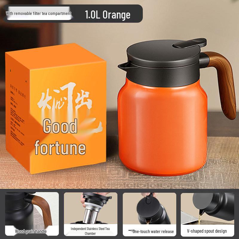 High-Capacity Thermos Flask with Tea Infuser – Long-Lasting Thermal Insulation, Food-Grade, Ideal for Home Use